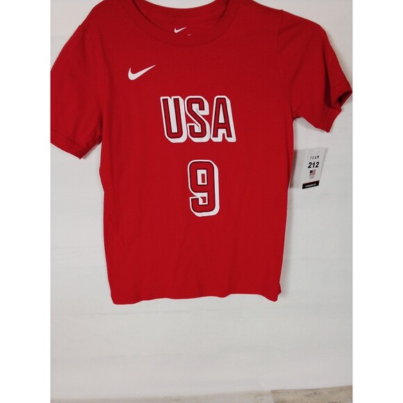 Children's Red  Nike Tee Team USA Wilson #9 T Shirt Size Small New W Tags - Picture 8 of 13